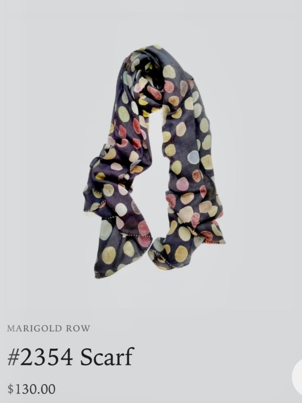 Marigold Row scarf 28”x 80” - Picture 2 of 7